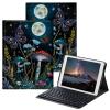 BPQOJB Case for Fire HD 8 & Fire HD 8 Plus Tablet (12th/10th Generation,2022/2020 Release) 8" with Detachable Wireless Keyboard & Adjustable Stand Protect Tablet Case - Mushroom Butterfly Moon view 1