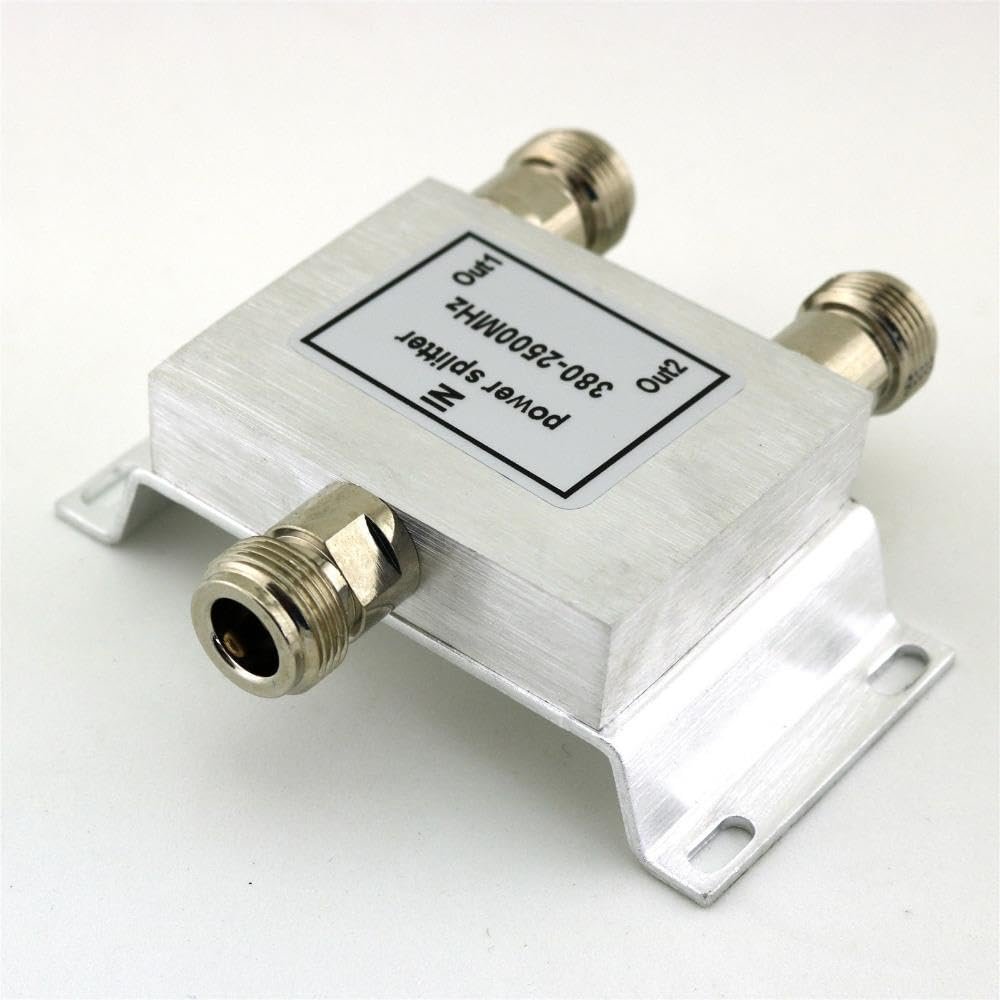 YTHYTHYTH for 1pc RF Coaxial Coax Power N Female 2-Way Splitter Divider Combiner 380-2500MHz 2.5GHZ Signal Booster