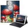 BPQOJB for Samsung Galaxy Tab S6 Lite Case 2022/2020 with Detachable Wireless Keyboard & Adjustable Stand Protect Tablet Case for Samsung Galaxy Tab S6 Lite 10.4 inch - Mushroom Frog Moon view 1