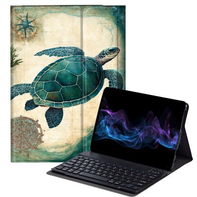 BFDHGQZC Turtle Keyboard Case for Samsung Galaxy Tab S6 Lite 10.4 inch 2022 (SM-P613/P619)/2020 (SM-P610/P615),Slim Stand Protective Cover with Detachable Keyboard