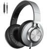 AILIHEN C90 Wired Headphones with Microphone Volume Control, Noise Reduction Foldable Comfortable Over Ear Headphones Wired Durable Nylon 3.5mm Jacket for Tablet/Chromebook/Computer/Adult/Teens(Grey) view 1