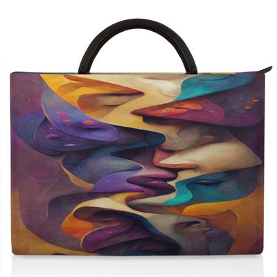 Abstract Art Laptop Sleeve 15.6 Inch Durable Waterproofing with Handle Portable Laptop Case Compatible with Asus HP Dell Lenovo Notebooks