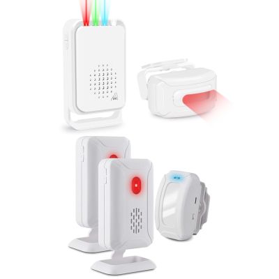 GREENCYCLE Driveway Alarm Outside, Wireless Motion Sensor Detector Alarm, Store Welcome Chime Door Entry Doorbell for Home, Business, Store, Office, School -Protect Outdoor/Indoor Property