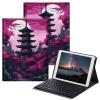 BPQOJB for Fire Max 11 Case for Fire Max 11 Tablet Case (13th Generation, 2023 Release) 11" with Detachable Wireless Keyboard & Adjustable Stand Protect Tablet Cover - Tower Moon Red Tree view 1