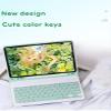 YEEHi Color Keyboard for Galaxy Tab S9 FE+ / Tab S10+ / Tab S9+ /Tab S8+/S7+/S7 FE 12.4 inch Keyboard Case Cute Detachable Removable Wireless Bluetooth Keyboard,DarkGreen view 2