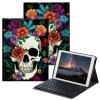 BPQOJB for Fire Max 11 Case for Fire Max 11 Tablet Case (13th Generation, 2023 Release) 11" with Detachable Wireless Keyboard & Adjustable Stand Protect Tablet Cover - Cute Skull Flower view 1