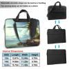 Palm Tree Rocky Shore Laptop Shoulder Bag Portable Laptop Bag Laptop Case Crossbody Briefcase w/Strap Handle view 2