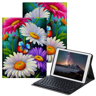 BPQOJB for Fire Max 11 Case for Fire Max 11 Tablet Case (13th Generation, 2023 Release) 11" with Detachable Wireless Keyboard & Adjustable Stand Protect Tablet Cover - Butterfly Flower