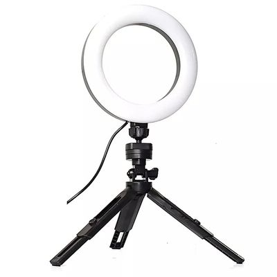 6 Inch Mini Dimmable Cold Warm LED Studio Camera Ring Light Photo Phone Video Light Lamp with Tripods Ring Table Fill Light (Color : A Size : 6 Inch) (A 6 Inch)
