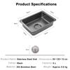 Naturehike 304 Stainless Steel Camping Bar Sink,1.59Gallon Indoor&Outdoor Small Kitchen Sink Basin,14.17"X9.84" Easy-to-clean Basin view 2
