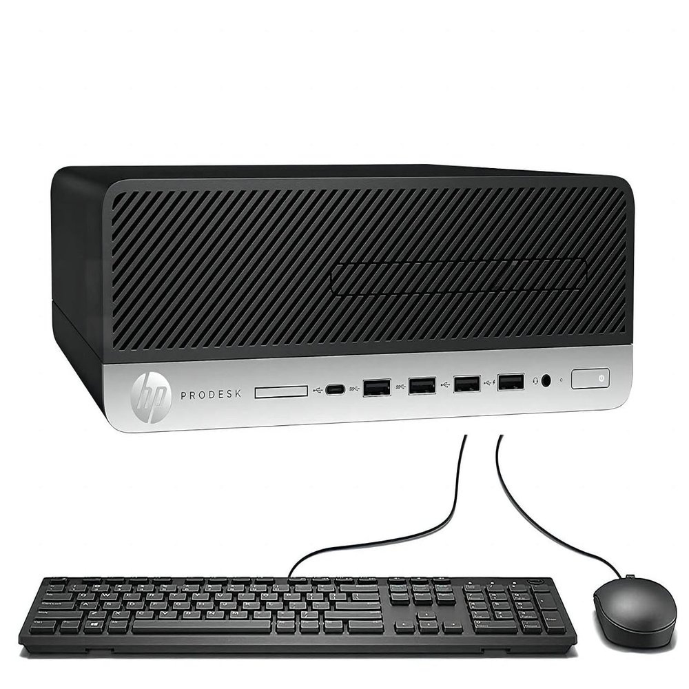 HP ProDesk 600 G5 SFF Desktop Computer, Intel Core i5-9500 to 4.1GHz, 16GB RAM, 256GB SSD, Keyboard, Mouse, WiFi, BT, Windows 11 (Renewed)