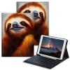 BPQOJB for iPad 9th Generation Case with Keyboard for iPad 8th/7th Generation Case 10.2 inch with Detachable Wireless Keyboard & Adjustable Stand Protect Tablet Cover - Cute Brown Sloth view 1