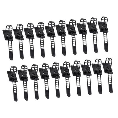 FELTECHELECTR 25 Pack Cable Clips Adhesive Cable Ties for Cord Management Strips Wire Holders