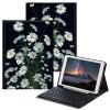 BPQOJB for iPad 9th Generation Case with Keyboard for iPad 8th/7th Generation Case 10.2 inch with Detachable Wireless Keyboard & Adjustable Stand Protect Tablet Cover - White Flowers view 1