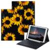BPQOJB for iPad 9th Generation Case with Keyboard for iPad 8th/7th Generation Case 10.2 inch with Detachable Wireless Keyboard & Adjustable Stand Protect Tablet Cover - Yellow Sunflowers view 1