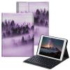 BPQOJB for Samsung Galaxy Tab A SM-T510 Case with Detachable Wireless Keyboard & Adjustable Stand Protect Cover Tablet Case for Samsung Galaxy Tab A 10.1 inch 2019 - Forest Trees view 1