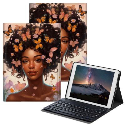 BPQOJB for Samsung Galaxy Tab A7 Lite Case with Detachable Wireless Keyboard & Adjustable Stand Protect Cover Tablet Case for Samsung Galaxy Tab A7 Lite 8.7 inch 2021 - Butterfly Girl