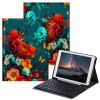 BPQOJB for iPad 10th Generation Case with Keyboard for iPad Case 10th Generation 10.9 inch 2022 with Detachable Wireless Keyboard & Adjustable Stand Protect Tablet Cover - Colorful Flowers view 1