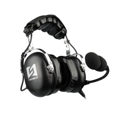 R SPIDER WIRELESS General Aviation Headset for Pilot, Mono and Stereo Compatibility, Noise Canceling Mic, Comfortable Ear Cushions, GA Dual Plugs, Include Headset Bag