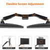 Amazon Basics Gas Spring Dual Computer Monitor Arm Mount, Adjustable, Holds up to 27" Monitors, Black view 4