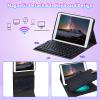 BPQOJB for Samsung Galaxy Tab A SM-T510 Case with Detachable Wireless Keyboard & Adjustable Stand Protect Cover Tablet Case for Samsung Galaxy Tab A 10.1 inch 2019 - Colorful Butterflies view 2