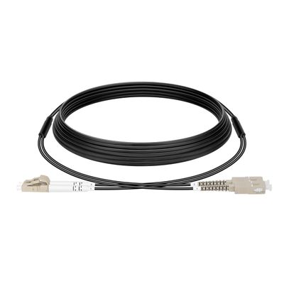 SC to LC Fiber Patch Cable Multimode 20M/65FT,TPU Outdoor Fiber Optic Cable Simplex 2 Core 50/125um Armored Fiber Patch Cable UPC,OD-4mm OM3 Fiber Optic Internet Cable