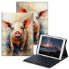 BPQOJB for Samsung Galaxy Tab S6 Lite Case 2022/2020 with Detachable Wireless Keyboard & Adjustable Stand Protect Tablet Case for Samsung Galaxy Tab S6 Lite 10.4 inch - Colorful Pig view 1