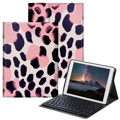 BPQOJB Galaxy Tab A8 10.5 Case with Detachable Wireless Keyboard & Adjustable Stand Protect Tablet Case for Galaxy Tab A8 10.5 inch 2022 - Pink Leopard