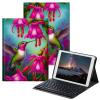 BPQOJB Galaxy Tab A8 10.5 Case with Detachable Wireless Keyboard & Adjustable Stand Protect Tablet Case for Galaxy Tab A8 10.5 inch 2022 - Hummingbird Flower view 1