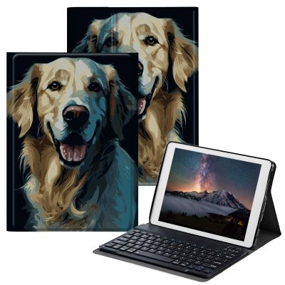 BPQOJB for Samsung Galaxy Tab S6 Lite Case 2022/2020 with Detachable Wireless Keyboard & Adjustable Stand Protect Tablet Case for Samsung Galaxy Tab S6 Lite 10.4 inch - Cute Dogs