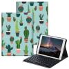 BPQOJB for Samsung Galaxy Tab A SM-T510 Case with Detachable Wireless Keyboard & Adjustable Stand Protect Cover Tablet Case for Samsung Galaxy Tab A 10.1 inch 2019 - Cactus Flowers view 1