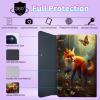 BPQOJB for Samsung Galaxy Tab A SM-T510 Case with Detachable Wireless Keyboard & Adjustable Stand Protect Cover Tablet Case for Samsung Galaxy Tab A 10.1 inch 2019 - Fox Butterflies in The Forest view 4