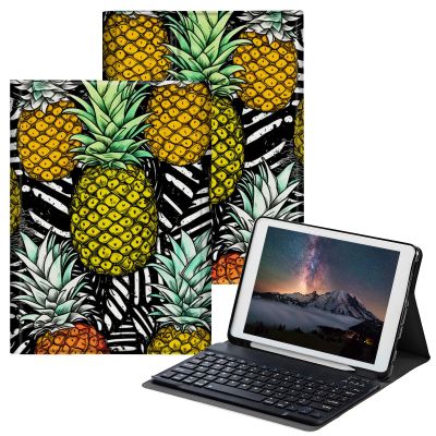 BPQOJB for iPad 10th Generation Case with Keyboard for iPad Case 10th Generation 10.9 inch 2022 with Detachable Wireless Keyboard & Adjustable Stand Protect Tablet Cover - Pineapple