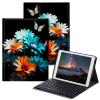BPQOJB for Samsung Galaxy Tab A7 Lite Case with Detachable Wireless Keyboard & Adjustable Stand Protect Cover Tablet Case for Samsung Galaxy Tab A7 Lite 8.7 inch 2021 - Colorful Flowers Butterflies view 1