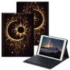 BPQOJB for Samsung Galaxy Tab A SM-T510 Case with Detachable Wireless Keyboard & Adjustable Stand Protect Cover Tablet Case for Samsung Galaxy Tab A 10.1 inch 2019 - Sun and Moon view 1