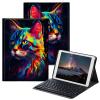 BPQOJB for Samsung Galaxy Tab A7 Lite Case with Detachable Wireless Keyboard & Adjustable Stand Protect Cover Tablet Case for Samsung Galaxy Tab A7 Lite 8.7 inch 2021 - Colorful Cute Cat view 1