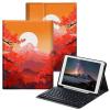 BPQOJB for iPad 10th Generation Case with Keyboard for iPad Case 10th Generation 10.9 inch 2022 with Detachable Wireless Keyboard & Adjustable Stand Protect Tablet Cover - Mushroom Moon Red Tree view 1