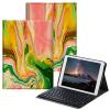 BPQOJB for Samsung Galaxy Tab A SM-T510 Case with Detachable Wireless Keyboard & Adjustable Stand Protect Cover Tablet Case for Samsung Galaxy Tab A 10.1 inch 2019 - Colorful Marble view 1