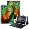 BPQOJB for Samsung Galaxy Tab S6 Lite Case 2022/2020 with Detachable Wireless Keyboard & Adjustable Stand Protect Tablet Case for Samsung Galaxy Tab S6 Lite 10.4 inch - Cat On Cherry Blossom Tree view 1