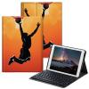 BPQOJB Galaxy Tab S7 FE Case Galaxy S8 Plus Case with Detachable Wireless Keyboard & Adjustable Stand Protect Tablet Cover for Samsung Galaxy Tab S8 Plus/S7 FE/S7 Plus - Basketball view 1