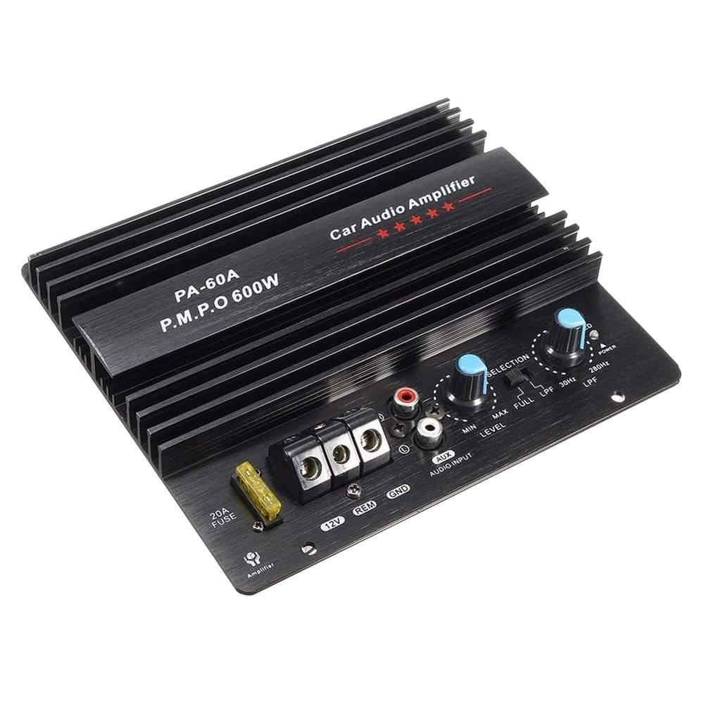 Hlsicnalm 12V 600W Car Audio Power Amplifier Boord Bass Module Lossless Subwoofer High Power Mono Channel Car Audio Repalcement