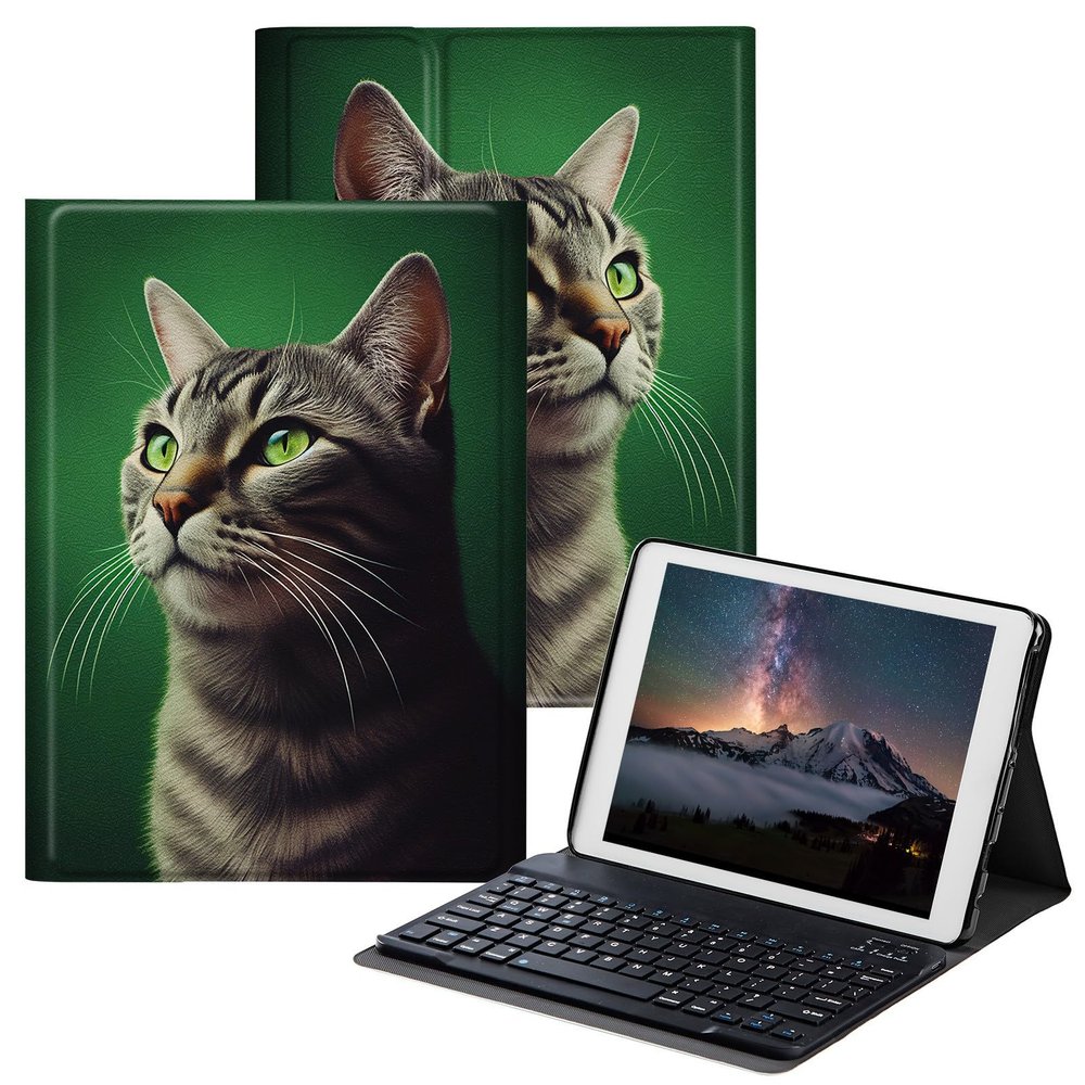 BPQOJB for Samsung Galaxy Tab A7 Lite Case with Detachable Wireless Keyboard & Adjustable Stand Protect Cover Tablet Case for Samsung Galaxy Tab A7 Lite 8.7 inch 2021 - Cute Cats
