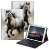 BPQOJB Galaxy Tab A8 10.5 Case with Detachable Wireless Keyboard & Adjustable Stand Protect Tablet Case for Galaxy Tab A8 10.5 inch 2022 - Running Cute Horse view 1