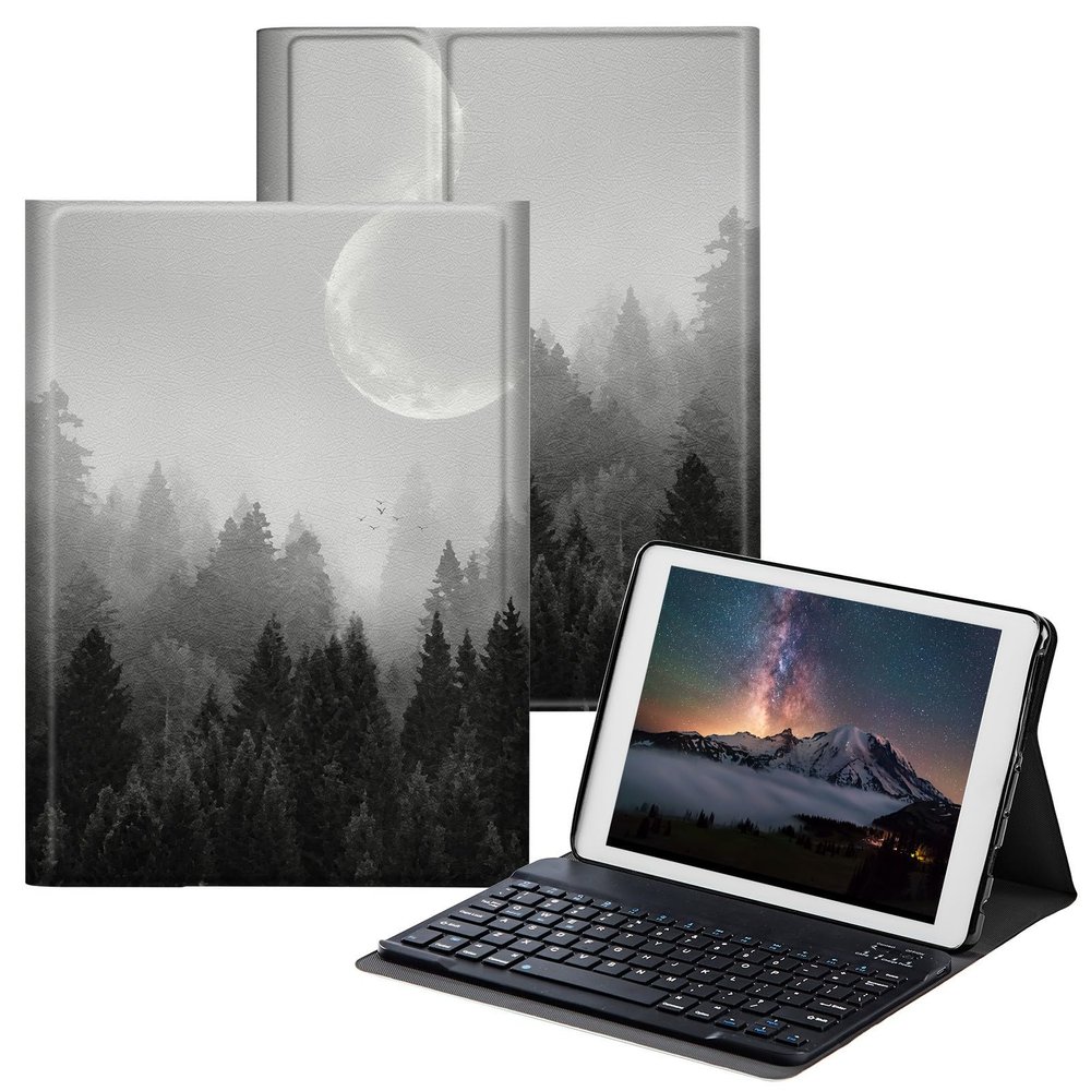 BPQOJB for Samsung Galaxy Tab S6 Lite Case 2022/2020 with Detachable Wireless Keyboard & Adjustable Stand Protect Tablet Case for Samsung Galaxy Tab S6 Lite 10.4 inch - Forest
