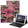 BPQOJB Galaxy Tab S7 FE Case Galaxy S8 Plus Case with Detachable Wireless Keyboard & Adjustable Stand Protect Tablet Cover for Samsung Galaxy Tab S8 Plus/S7 FE/S7 Plus - Red Marble Sunflower view 1
