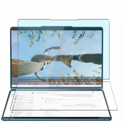 Puccy 4 Pack Anti Blue Light Screen Protector, compatible with Lenovo Yoga Book 9i Gen 8 13.3" Laptop TPU Film Guard  Not Tempered Glass Protectors 