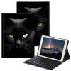 BPQOJB for Samsung Galaxy Tab S6 Lite Case 2022/2020 with Detachable Wireless Keyboard & Adjustable Stand Protect Tablet Case for Samsung Galaxy Tab S6 Lite 10.4 inch - Black Cute Cats view 1