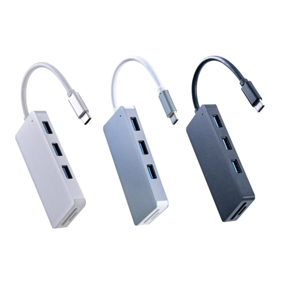 Hemoton Type- Card Reader USB Type with USB Ports Compatible with Laptops Like Lightweight and Portable for Black