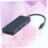 Hemoton Type- Card Reader USB Type with USB Ports Compatible with Laptops Like Lightweight and Portable for Black view 2