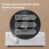 MYKESONIC Vertical Automatic Record Player Bluetooth, Belt Drive Vinyl Turntable, Magnetic AT-3600L Cartridge, Bluetooth in & Out, Hi-Fi Stereo Speakers, RCA Out, Anti-Resonance (Silver) view 3